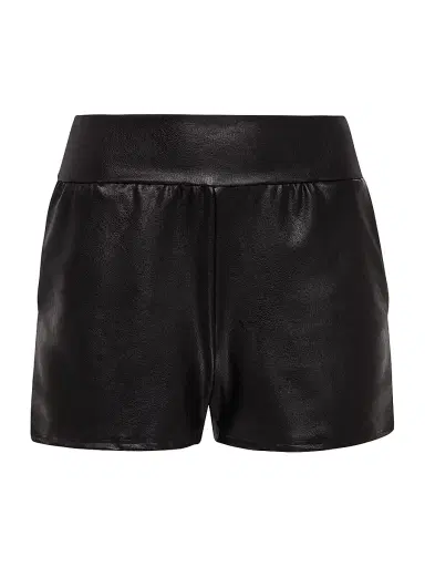Commando Women's Faux Leather Relaxed Shorts - Black - Size Medium | Thumbnail 1 Commando Women's Faux Leather Relaxed Shorts - Black - Size Medium | Thumbnail 1