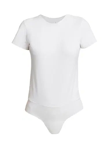 Commando Women's Essential Cotton Crewneck Tee Bodysuit - White - Size XL | Thumbnail 1 Commando Women's Essential Cotton Crewneck Tee Bodysuit - White - Size XL | Thumbnail 1