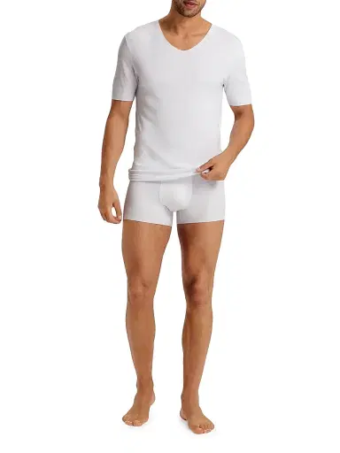 Hanro Men's Clean Cut Boxer Briefs - White - Size Small | Thumbnail 2