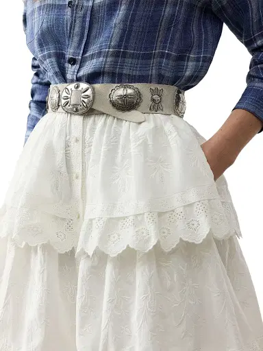 Ralph Lauren Collection Women's Concho Suede Belt | Thumbnail 2 Ralph Lauren Collection Women's Concho Suede Belt | Thumbnail 2