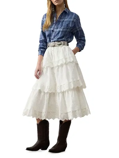 Ralph Lauren Collection Women's Concho Suede Belt | Thumbnail 3 Ralph Lauren Collection Women's Concho Suede Belt | Thumbnail 3
