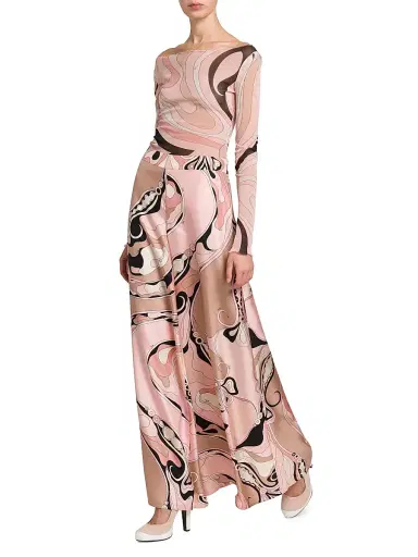 Pucci Women's Printed Silk Twill Wide-Leg Pants - Natural | Thumbnail 2 Pucci Women's Printed Silk Twill Wide-Leg Pants - Natural | Thumbnail 2