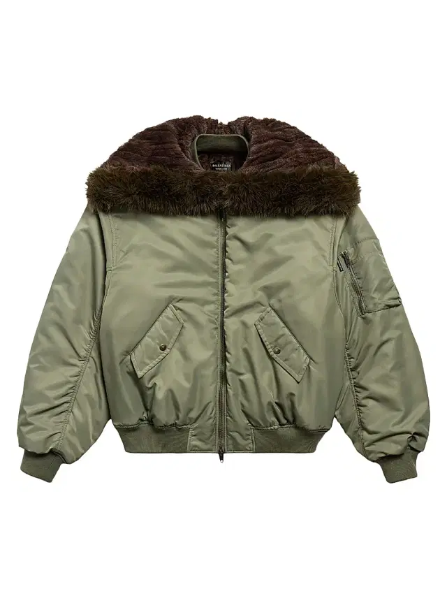 Balenciaga Women's Hooded Bomber Jacket - Khaki