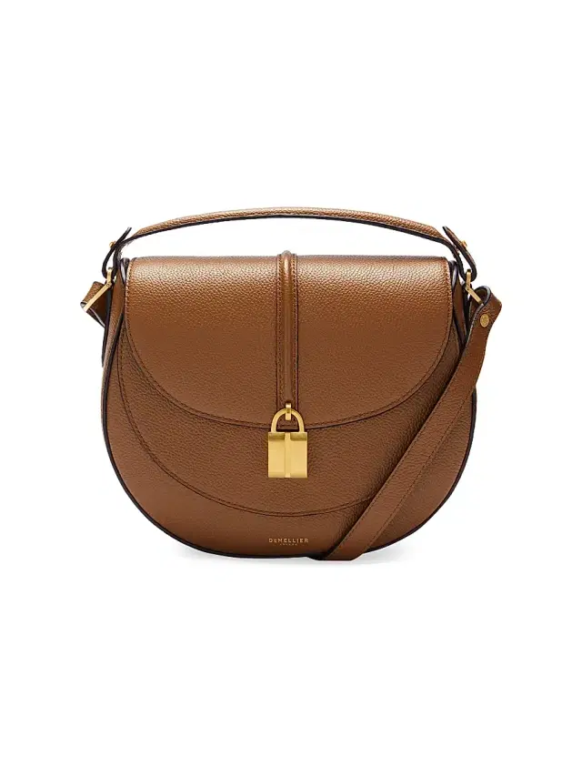 Women's Sienna Saddle Grain Leather Crossbody Bag - Tan