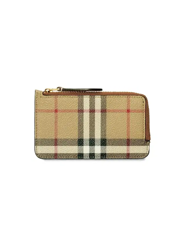 Burberry Women's Somerset Check Zip-Around Wallet - Vintage Check Brown