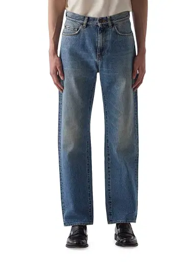 BLK DNM Men's Washed-Denim Mid-Rise Straight-Leg Jeans - Vintage Blue - Size 36 | Thumbnail 1 BLK DNM Men's Washed-Denim Mid-Rise Straight-Leg Jeans - Vintage Blue - Size 36 | Thumbnail 1