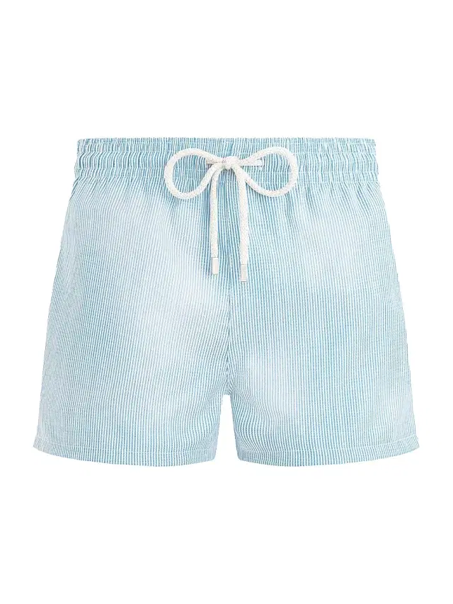 Vilebrequin Men's Micro-Striped Swim Shorts - Topaze Bleue