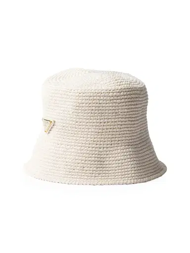 Prada Women's Crochet Bucket Hat - Blue | Thumbnail 11