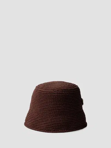 Prada Women's Crochet Bucket Hat - Blue | Thumbnail 9