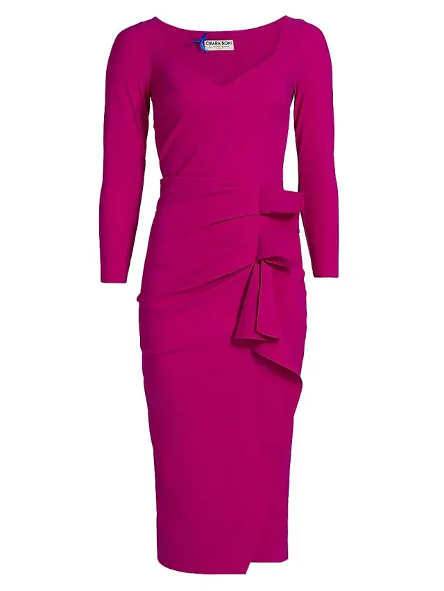 Chiara Boni La Petite Robe Women's Silvheart Ruffle-Trimmed Midi-Dress - Ciclamino