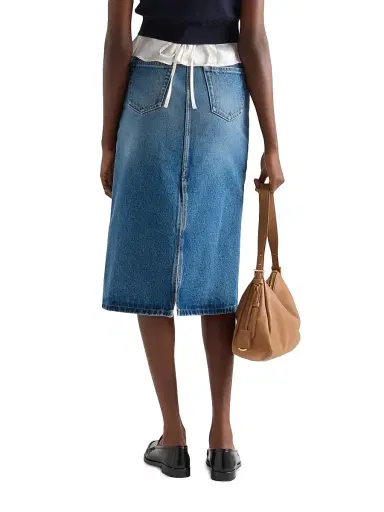 Prada Women's Flared Denim Skirt - Blue - Size 6 | Thumbnail 3
