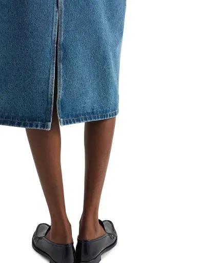 Prada Women's Flared Denim Skirt - Blue - Size 6 | Thumbnail 4