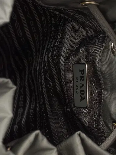 Prada Women's Duet Re-Nylon Bucket Bag - Grey | Thumbnail 7