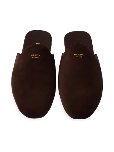 Prada Women's Suede Mules - Brown - Size 11 | Thumbnail 2