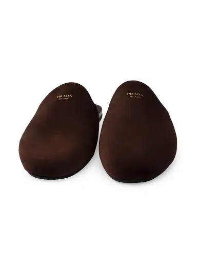 Prada Women's Suede Mules | Thumbnail 4