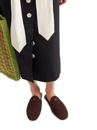 Prada Women's Suede Mules | Thumbnail 5