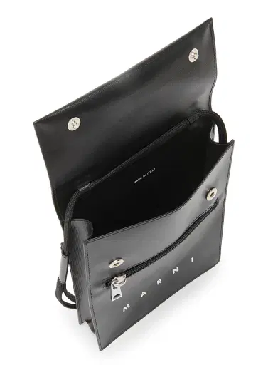 Marni Men's Logo-Printed Shoulder Bag - Black | Thumbnail 3