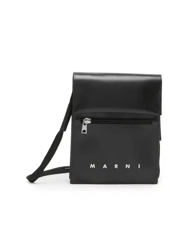 Marni Men's Logo-Printed Shoulder Bag - Black | Thumbnail 1