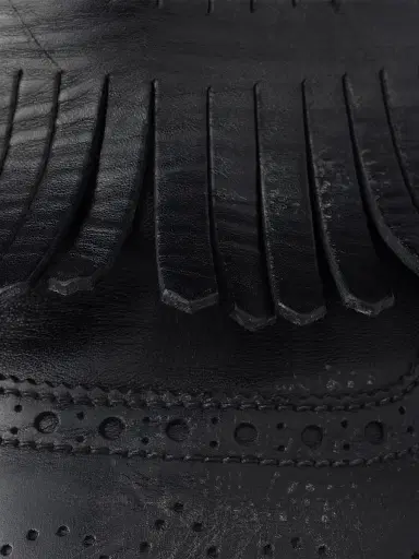Prada Men's Shuffle Antiqued Leather Mules - Black - Size 8 | Thumbnail 5 Prada Men's Shuffle Antiqued Leather Mules - Black - Size 8 | Thumbnail 5