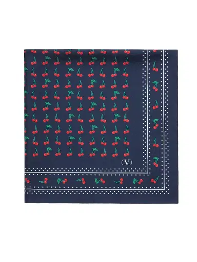 Valentino Women's Cherryfic Silk Scarf | Thumbnail 3