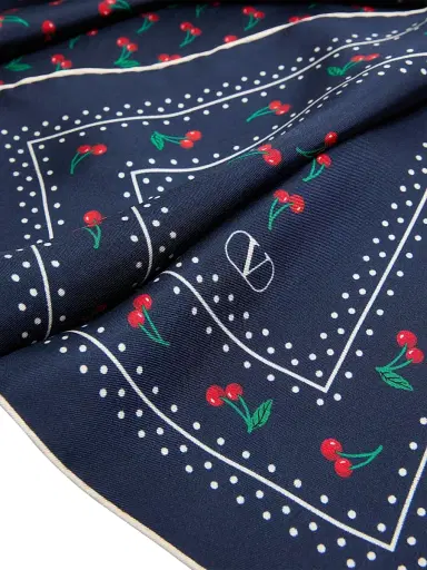 Valentino Women's Cherryfic Silk Scarf | Thumbnail 4