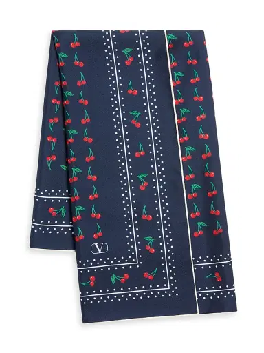 Valentino Women's Cherryfic Silk Scarf | Thumbnail 1