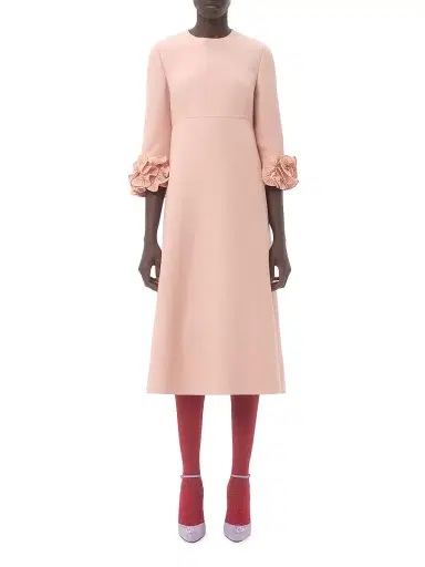 Valentino Garavani Women's Crepe Couture Midi Dress - Vintage Rose - Size 2 | Thumbnail 3