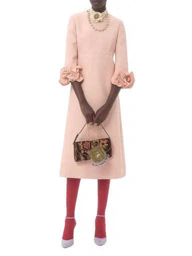 Valentino Garavani Women's Crepe Couture Midi Dress - Vintage Rose - Size 2 | Thumbnail 8