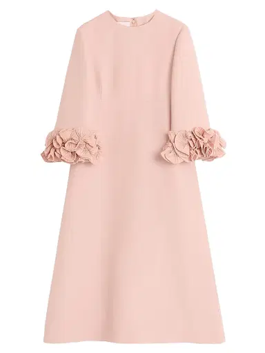 Valentino Garavani Women's Crepe Couture Midi Dress - Vintage Rose - Size 2 | Thumbnail 1