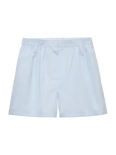 Prada Women's Cotton Poplin Shorts - Blue | Thumbnail 1