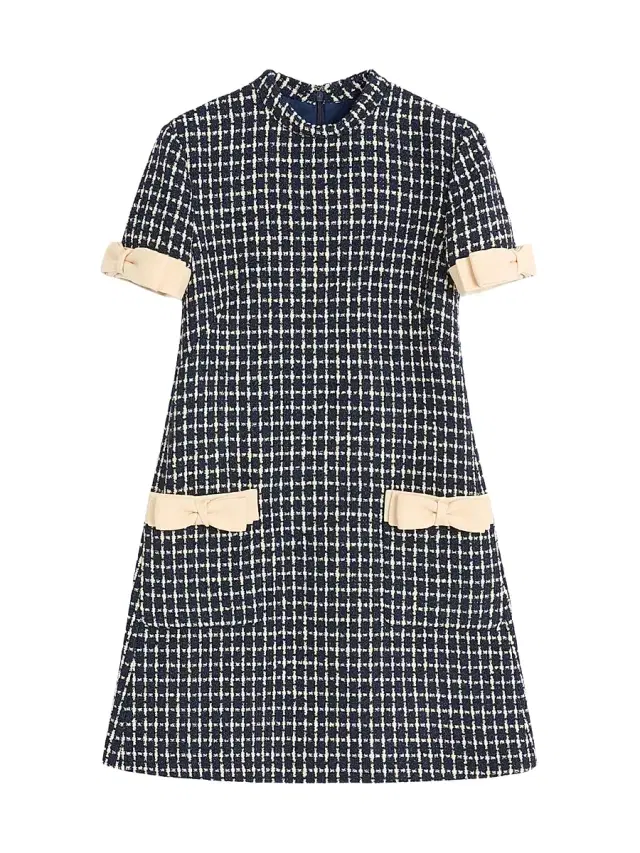 Valentino Garavani Women's Bouclé Short Dress - Navy