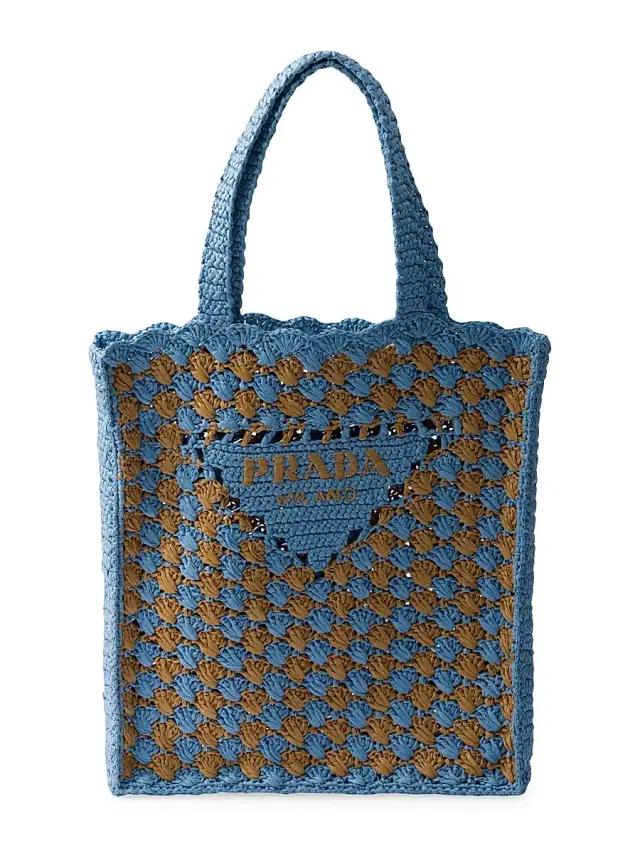 Women's Crochet Tote Bag - Green