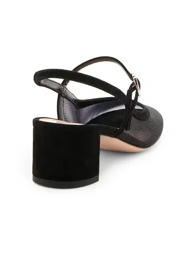 Gianvito Rossi Women's 45MM Suede & Mesh Pumps - Black - Size 12 | Thumbnail 3