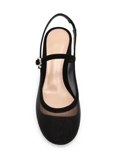 Gianvito Rossi Women's 45MM Suede & Mesh Pumps - Black - Size 12 | Thumbnail 4