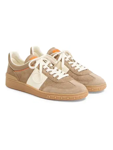 Valentino Garavani Men's Upvillage Low Top Sneakers - Khaki Ivory - Size 13 | Thumbnail 2 Valentino Garavani Men's Upvillage Low Top Sneakers - Khaki Ivory - Size 13 | Thumbnail 2