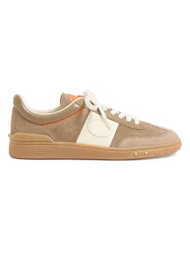 Valentino Garavani Men's Upvillage Low Top Sneakers - Khaki Ivory - Size 13 | Thumbnail 1 Valentino Garavani Men's Upvillage Low Top Sneakers - Khaki Ivory - Size 13 | Thumbnail 1