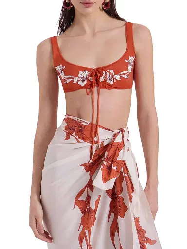 La DoubleJ Women's Sunset Bikini Top - Dark Orange - Size XS | Thumbnail 3 La DoubleJ Women's Sunset Bikini Top - Dark Orange - Size XS | Thumbnail 3