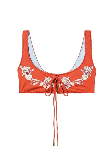 La DoubleJ Women's Sunset Bikini Top - Dark Orange - Size XS | Thumbnail 1 La DoubleJ Women's Sunset Bikini Top - Dark Orange - Size XS | Thumbnail 1