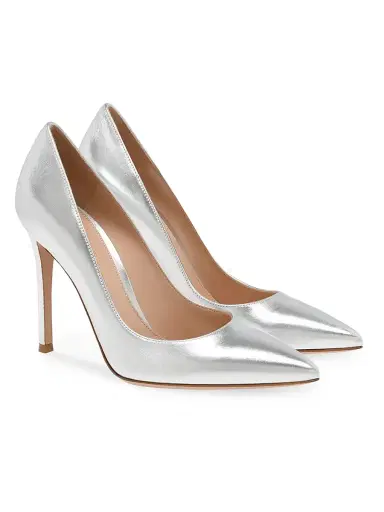 Gianvito Rossi Women's 105MM Metallic Leather Pumps | Thumbnail 2 Gianvito Rossi Women's 105MM Metallic Leather Pumps | Thumbnail 2