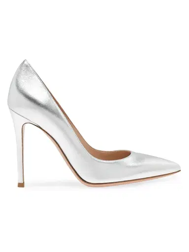 Gianvito Rossi Women's 105MM Metallic Leather Pumps | Thumbnail 1 Gianvito Rossi Women's 105MM Metallic Leather Pumps | Thumbnail 1