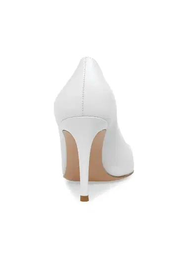 Gianvito Rossi Women's 85MM Leather Stiletto Heel Pumps - White - Size 11 | Thumbnail 3 Gianvito Rossi Women's 85MM Leather Stiletto Heel Pumps - White - Size 11 | Thumbnail 3