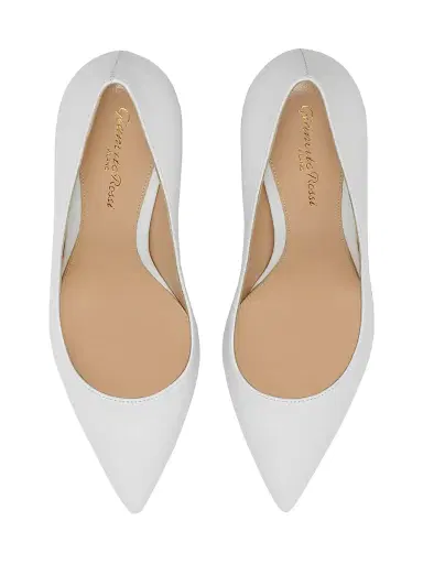 Gianvito Rossi Women's 85MM Leather Stiletto Heel Pumps - White - Size 11 | Thumbnail 4 Gianvito Rossi Women's 85MM Leather Stiletto Heel Pumps - White - Size 11 | Thumbnail 4