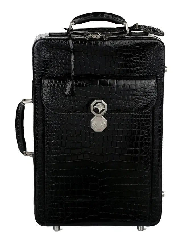 Stefano Ricci Exclusive Croc Trolley Bag - Black