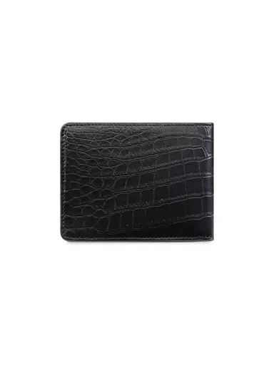 Stefano Ricci Men's Exclusive Croc Bifold Wallet - Black | Thumbnail 3