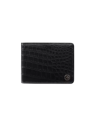 Stefano Ricci Men's Exclusive Croc Bifold Wallet - Black | Thumbnail 1