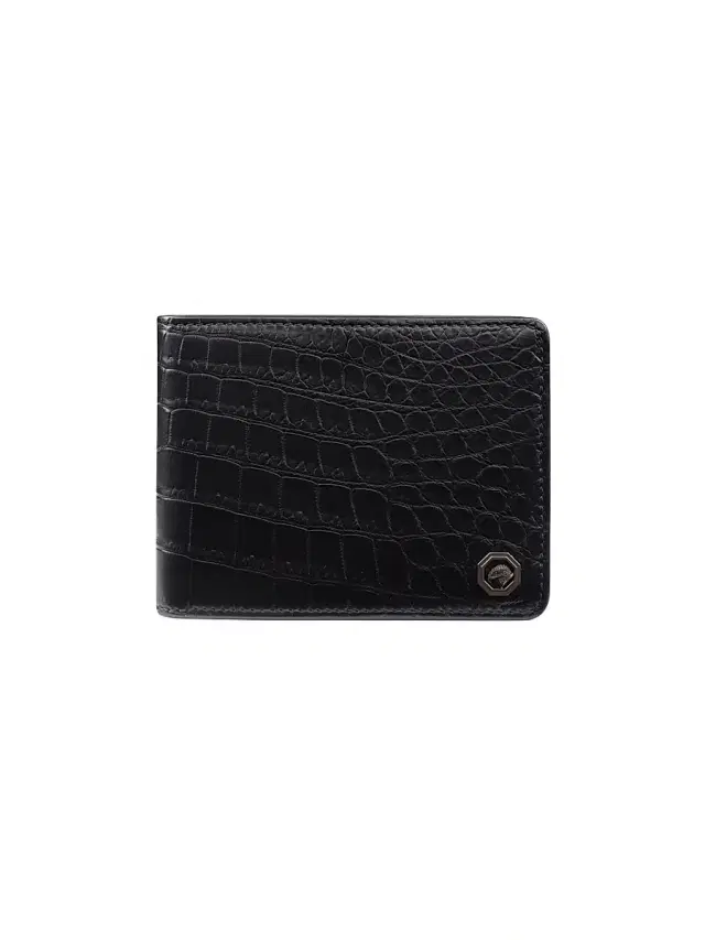 Stefano Ricci Men's Exclusive Croc Bifold Wallet - Black