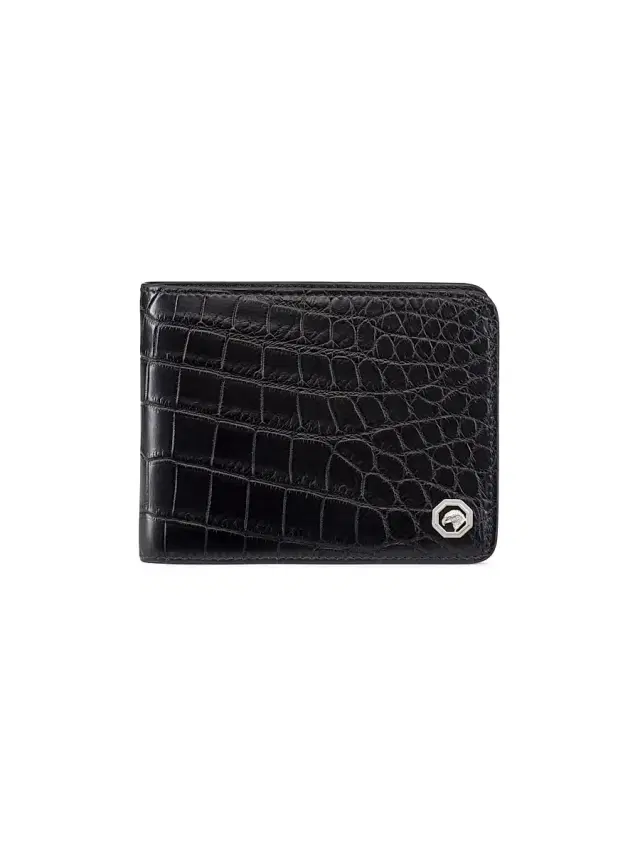 Stefano Ricci Men's Bifold Leather Wallet - Black