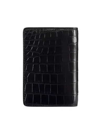 Stefano Ricci Men's Leather Passport Holder - Black | Thumbnail 3