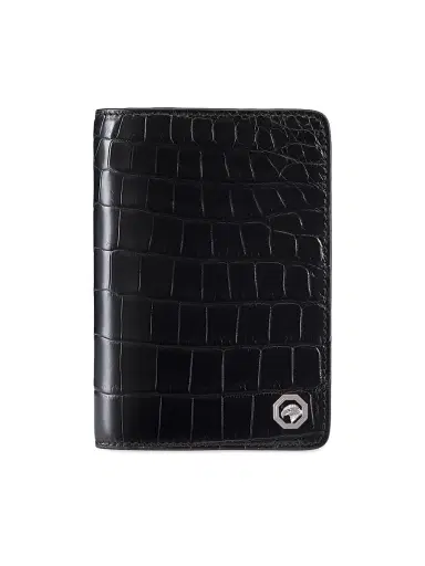 Stefano Ricci Men's Leather Passport Holder - Black | Thumbnail 1