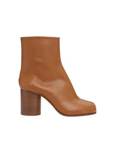 Maison Margiela Women's Tabi Leather Ankle Boots - Light Brown | Thumbnail 1